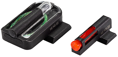 [613485590432] HiViz SFHFD21 FastDot  H3  Red/Fiber Optic Green Tritium Black Frame Fits Springfield Hellcat Pro