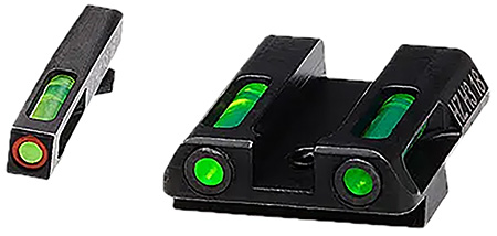 [613485589849] HiViz GLN521 LiteWave H3 Fiber-Optic Sight Set Green Fiber Optic/Orange Outline w/ Litepipes Green Fits Glock 42, 43, 43X, 48