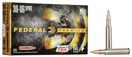 [029465098537] Federal P3006AF Premium  30-06Springfield 165gr Barnes TSX 20 Per Box/10 Case