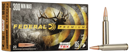 [604544647853] Federal P300WR Premium  300WinMag 165gr Barnes TSX 20 Per Box/10 Case