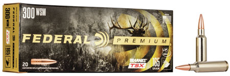 [029465098551] Federal P300WSMG Premium  300WSM 165gr Barnes TSX 20 Per Box/10 Case
