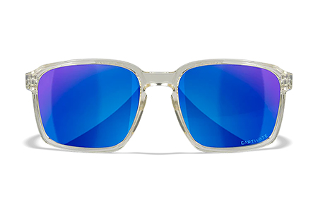 [712316006835] Wiley X AC6ALF09 Alfa  M/L Blue Mirror Lens Polycarbonate Gloss Clear Crystal Frame Frame