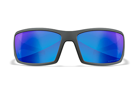 [712316003544] Wiley X SSTWI09 Twisted  M/L Blue Mirror Lens Polycarbonate Matte Gray Frame