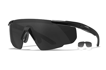 [712316063715] Wiley X 315 Saber Advanced  Smoke Gray/Clear Lens Polycarbonate Black Frame