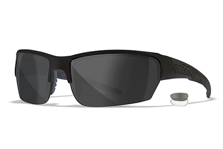[712316011358] Wiley X CHSAI07 SAINT  S/M Smoke Gray/Clear Lens Polycarbonate Matte Black Frame