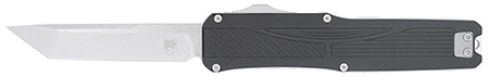 [753389273090] CobraTec Knives CTLGDBLKTNS Legend  EDC 3.13" OTF Plain Stonewashed VG-10 SS Blade, 4.75" Black Textured Aluminum Handle