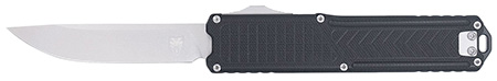 [753389273359] CobraTec Knives CTRNGBLKDNS Ranger  3.25" OTF Plain Stonewashed D2 Steel Blade, 4.75" Black Textured G10 Scales Handle