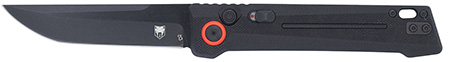 [753389272888] CobraTec Knives CTIFRBLK Inferno  3.50" OTF Tanto Plain Black TiCN D2 Steel Blade, 4.75" Black Textured Handle