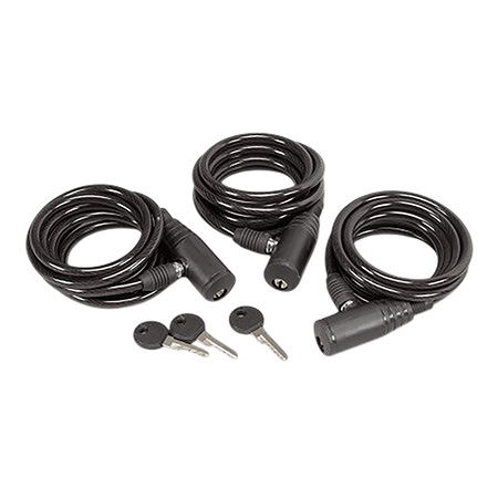 [021291006083] Hunters Specialties HS-00608 Cable Lock  Black 3 Pack 6'