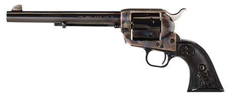[098289009050] Colt Mfg P1870 Single Action Army Peacemaker 45 Colt (LC) 6 Shot 7.50" Blued Barrel  &  Cylinder, Color Case Hardened Frame, Black Polymer Grip