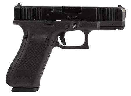 [764503034466] Glock UA455S201MOS G45 Gen5 MOS 9mm Luger 10+1 4.02" Black GMB Barrel, Black nDLC MOS Cut/Serrated Steel Slide, Black Polymer Frame w/Picatinny Rail, Interchangeable Backstrap Grip
