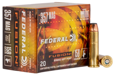 [029465098377] Federal F357FS1 Fusion Handgun 357Mag 158gr Fusion Soft Point 20 Per Box/10 Case