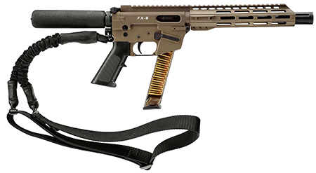 [856169007523] FREEDOM ORDNANCE FX9P10T-FDE  9MM 10"TUBE  31R FDE