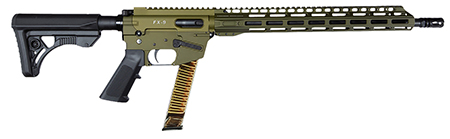 [856169007691] Freedom Ordance FX9R16-ODG FX9R  9mm Luger 33+1 16" Black Anodized Barrel, OD Green Anodized Receiver w/Picatinny Rail, M-LOK Handguard, Leapers Adjustable Black Polymer Stock, B5 P Type Grip