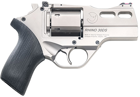 [8053800948319] Chiappa Firearms 340.341 Rhino 30DS Small 10mm Auto 6 Shot 3" Black Anodized Picatinny Rail/Vent Rib Barrel, Black Cylinder Black Anodized Aluminum Frame w/Picatinny Rail, Walnut Grip