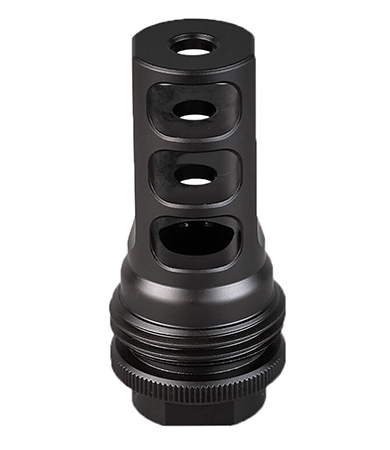 [816413026762] SilencerCo AC4766 ASR Muzzle Brake Black Nitride 9/16x24 RH Threads 9mm