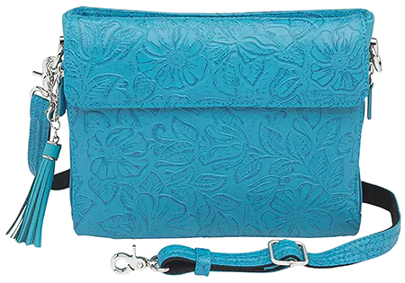 [035452177369] GTM  GTM-22TLD/TBLUE  CROSSBOY CLUTCH COWHIDE TURQ