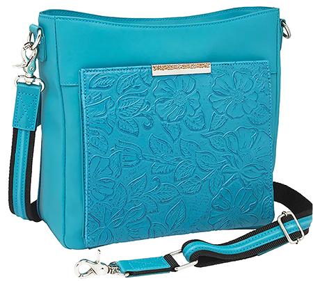 [035452177147] GTM  GTM-98TLD/TBLUE  SLIM CROSSBODY COWHIDE  TURQ