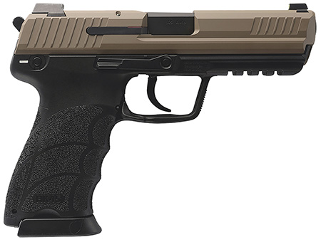 [642230271043] HK 81001208 HK45 V1 45 ACP 10+1 4.46" Black Polygonal Rifled Barrel, Flat Dark Earth Cerakote Serrated Steel Slide, Flat Dark Earth Polymer Frame w/Picatinny Rail, Ambidextrous
