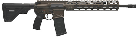 [642230271081] HK 81001204 MR556 A4 5.56x45mm 10+1 16.50" Black Threaded Barrel, Patriot Brown Picatinny Rail Receiver, M-LOK Handguard, 6 Position Black Synthetic Stock, Ambidextrous