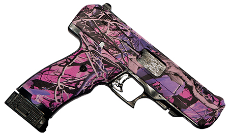 [752334010094] Hi-Point 34010PI JCP  40 S&W 10+1 4.50" Black Steel Barrel, Hydro-Dipped Pink Camo Serrated Steel Slide, Hydro-Dipped Pink Camo Polymer Frame w/Picatinny Rail  &  Grip