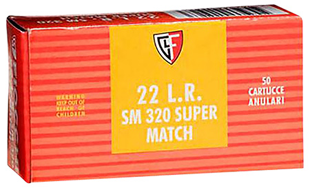 [762344092393] Fiocchi 22SM320 Exacta Super Match 22LR 40gr Round Nose 50 Per Box/100 Case