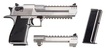[761226089742] Magnum Research DE50429SRMB Desert Eagle Mark XIX Conversion Combo 50 AE/429 DE 6" 7+1 Overall Stainless Steel Black Rubber Grip
