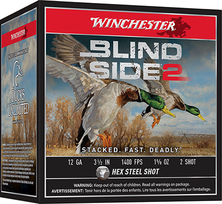 [020892026940] Winchester Ammo XBS12L2 Blind Side 2  12Gauge 3.50" 1 5/8oz 2Shot 25 Per Box/10 Case