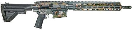 [642230268494] HK 81001002 MR556 A1 75th Anniversary 5.56x45mm 10+1 16.50" Black Steel Barrel, Flecktarn Camo Picatinny Rail Aluminum Receiver, M-LOK Handguard, Black Synthetic Adjustable Stock, 4 Magazines