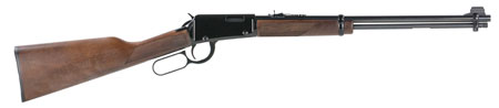 [619835007001] Henry H001M Classic  Full Size Lever Action 22 WMR 11+1, 19.25" Blued Round Barrel, Black Steel Receiver, American Walnut Stock, Right Hand