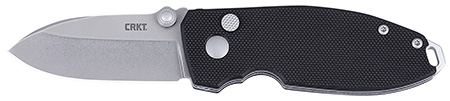 [794023247404] CRKT 2474 SQUID  EDC 2.27" Folding Plain Stonewashed D2 Steel Blade, Black G10 Handle