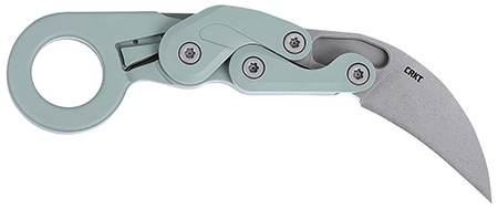 [794023404166] CRKT 4041GR Provoke  2.41" Folding Karambit Plain Satin D2 Steel Blade, Gray Cerakote Aluminum Handle