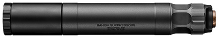 [810171223272] Banish(Silencer Central) BANISH45 Banish 45  45Cal 1.375" Black Aluminum/Titanium .578"x28