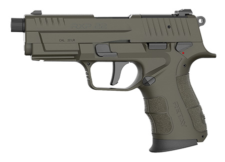 [193212014979] Retay USA RXP22OD13TH RXP  22 LR 13+1 4" Black Threaded Barrel, OD Green Cerakote RMR/RMSc Optic Ready/Serrated Slide, OD Green Cerakote Polymer Frame w/Accessory Rail, Textured Grip