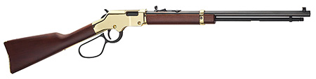 [619835044020] Henry H004VL Golden Boy Large Loop 17 HMR 12+1 20" American Walnut Brass Right Hand