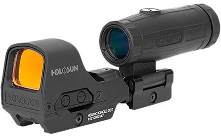 [810047073536] Holosun HE510C-GR/HM3X   Black 1x/3x 0.91x1.26" 2 MOA/65 MOA 2 MOA Green Dot/65 MOA Green Circle Reticle