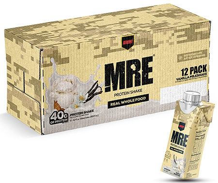 [810044578959] Redcon1 RC1MRERTDVM12 MRE Ready to Drink Vanilla Milkshake 14 oz, 12pk