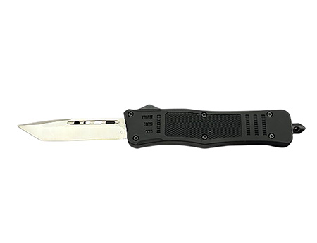 [766646411364] Steel River Knives MT616BULD2T MT616 Ultralight Mini 2.75" OTF Tanto Plain Polished D2 Steel Blade, 4.25" Black Aluminum Handle