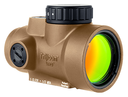 [719307621237] Trijicon 2200325 MRO SD  Coyote Tan 1x25mm 2 MOA Red Dot Reticle