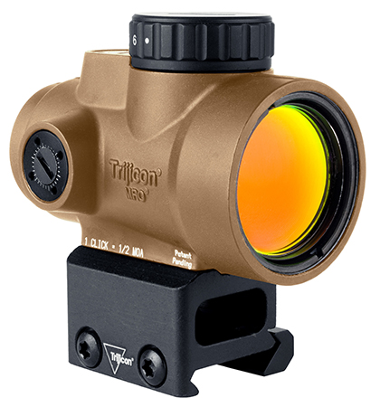[719307621251] Trijicon 2200327 MRO SD  Coyote Tan 1x25mm 2 MOA Red Dot Reticle Full Co-Witness Mount