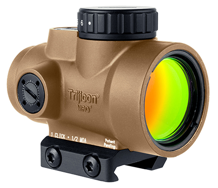 [719307622678] Trijicon 2200347 MRO SD  Coyote Tan 1x25mm 2 MOA Green Dot Reticle Low Mount
