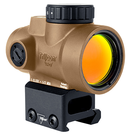 [719307622685] Trijicon 2200348 MRO SD  Coyote Tan 1x25mm 2 MOA Green Dot Reticle Full Co-Witness Mount