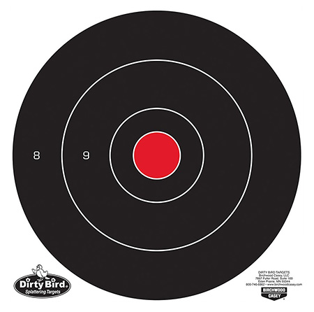 [029057350128] Birchwood Casey 35012 Dirty Bird  12" Bullseye Tagboard Hanging Black/White 12 PK