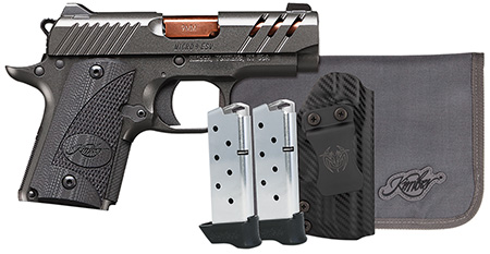 [669278332543] Kimber Mfg, Inc 3300254 Micro 9 Bundle 7+1 3.15" Rose Copper TiN Match Grade Barrel, KimPro II Gray Lightening Cut/Serrated Stainless Steel Slide, Kimpro II Gray Aluminum Frame, Black G10 Grip
