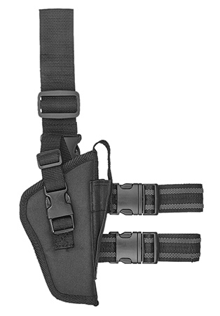 [875591001800] Bulldog WTAC7R Tactical  Leg Holster Black Fits 2-4" Barrel Right Hand