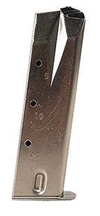 [765595440432] Mec-Gar MGRP8515N Standard  Nickel Detachable 15rd 9mm Luger for Ruger P95/P85/P89/P93/P94