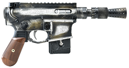 [810033786020] Battle Arms Development BAD-SOLO-BLASTER Solo Blaster  22 LR 10+1 5.38" Silver Optic Ready Slide, 3-Tone Battle Worn Frame, Wood Grip, Custom Muzzle Device