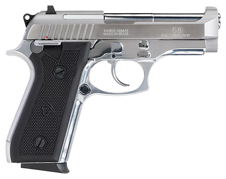 [725327636915] Taurus 1-58149 58  380 ACP 15+1 4" Matte Stainless Steel Barrel, Matte Serrated Stainless Steel Slide, Matte Stainless Aluminum Frame w/Beavertail, Black Polymer Grip