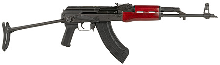 [787450951815] Century Arms RI3321RN WASR-10  7.62x39mm 30+1 16.25" Black Romanian AK Barrel, Black Underfolding Stock, Red AKM Pattern Furniture