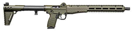 [640832011265] Kel-Tec SUB2K10GLKGRN SUB2000 Gen3 10mm Auto 15+1 16.15" Black Threaded Barrel, OD Green Picatinny Rail Receiver, M-LOK Handguard, Rotating Forend, 3 Position Adj OD Green Polymer Stock, Glock 20 Grip